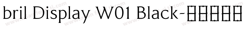 bril Display W01 Black字体转换